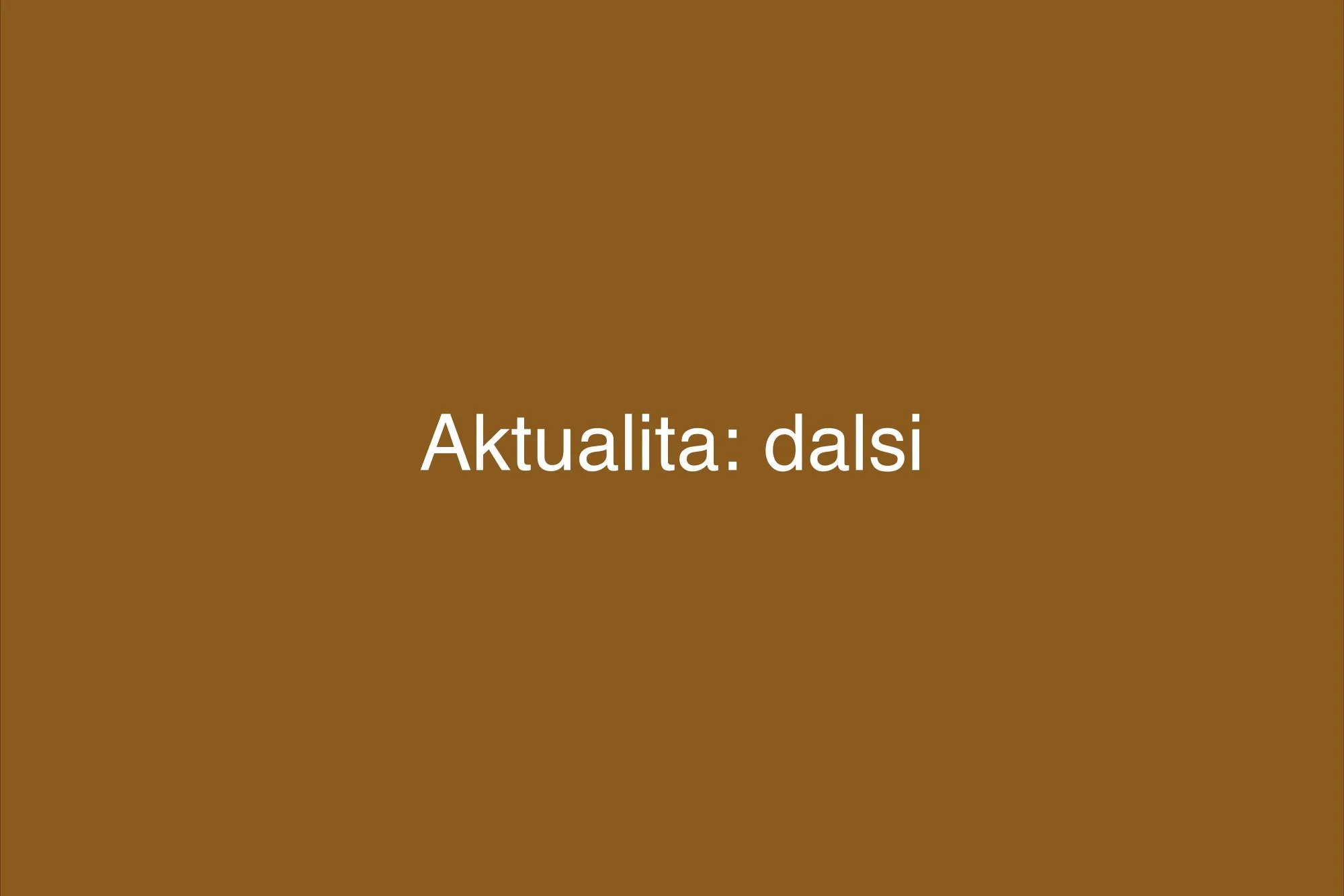 Zástupná titulní fotka k další zprávě z firmy